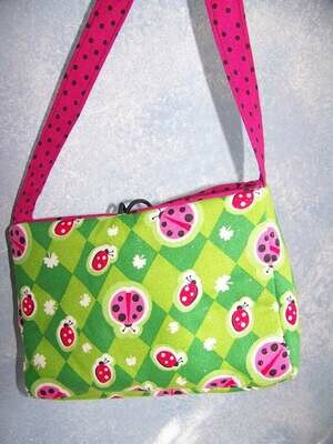 Child's Ladybug Purse-easy sewing pdf pattern and Tutorial with Instant Download e-file