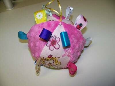 Tag Ball toy for Baby 5" Diameter Infant Toy pdf sewing pattern with instant Download e-file