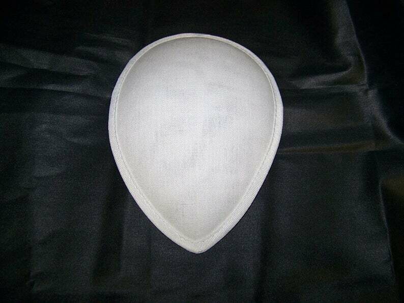 Small Bridal teardrop Fascinators White Hat form made to cover, with white bias tape,hat form Discounted rate in bulk groups of 4,6,8