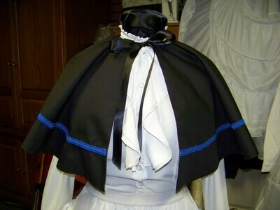 Dickens Colonial cape,Civil War cape,Victorian,costume Cape only one size fit all  Black cotton blend cape Handmade in the USA
