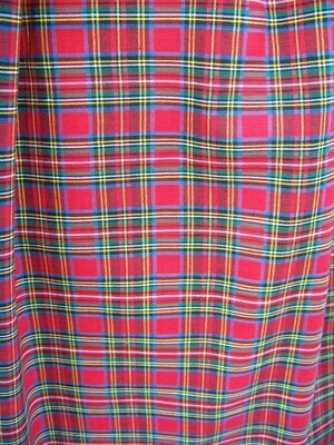Dickens Civil War Ladies CAPE ONLY one size fit all Red, Black, Green,Blue, Yellow and white plaid cotton homespun.