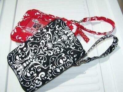 Wristlet all in one pdf pattern ipod Cell Phone Check Book with e-file Instant Download
