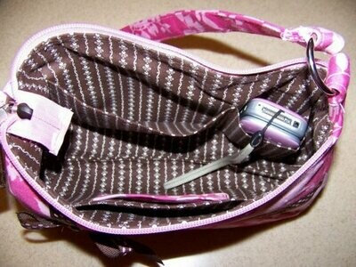 Small Easy Zipper Handbag Pdf Sewing Pattern Tutorial with Instant download e-file