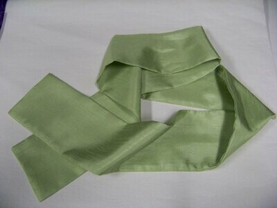Ascot or Cravat with pocket square puff Summer Mint Green Matt Satin with Ridges fabric 4" x 57" Men's Historical Bow Tie or Wedding, cravat tie
