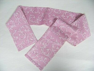 Cravat Men's tie Pink and White Swirls cotton blend print fabric 4" x 42" Men's Historical Wedding, cravat tie, Civil War Ball