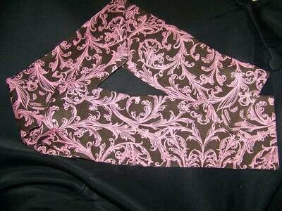 Ascot or Cravat Brown and Floral Paisley cotton print fabric 4" x 42" Men's Historical Wedding, cravat tie