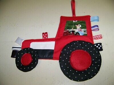 Tractor pdf sewing pattern Crinkle Taggie Toy Patchwork Ford or New Holland with e-file Instant Download