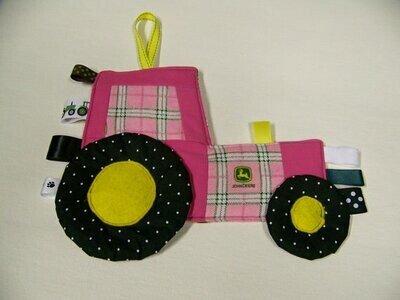 Green Tractor pdf sewing pattern Crinkle Taggie Toy Patchwork  with e-file Instant Download John Deere