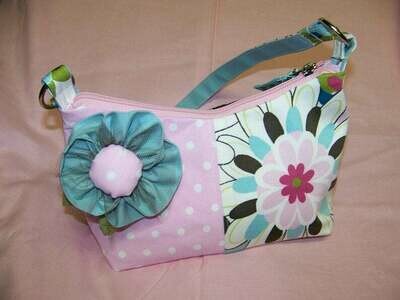 Purse Large and Small Pattern with change purse flower pin credit card pockets,cell pocket pdf sewing pattern SALE instant download e-file