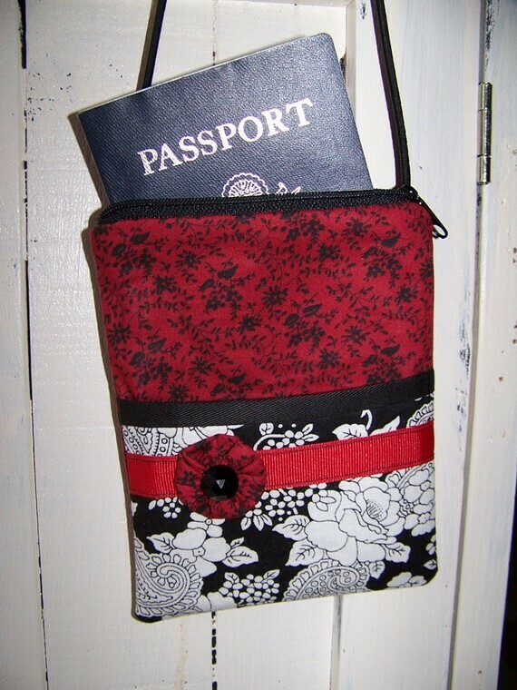 Smart Phone or Passport case with neck strap or small sling purse pdf sewing pattern