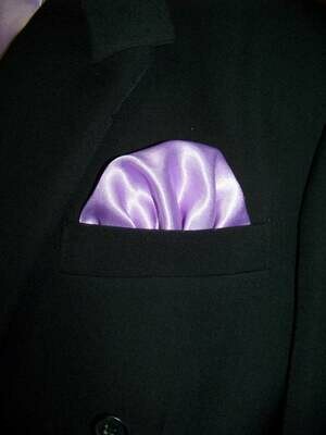 Silky Lavender solid satin fabric 4" x 54" Men's Historical Tie or Wedding, cravat tie or Pocket Square puff