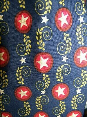 Ascot or Cravat Civil War Union with Stars cotton fabric 4" x 43" Men's Historical Bow Tie, cravat tie