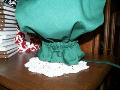 Dicken's Christmas Ladies Adult Bonnet in cotton broadcloth fabric, Adult Costume, comes in several colors.