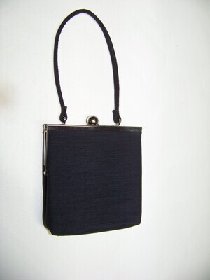 Vintage Liz Claiborne Black purse great small purse with Silver ball clasp opening on SALE with Free Shipping