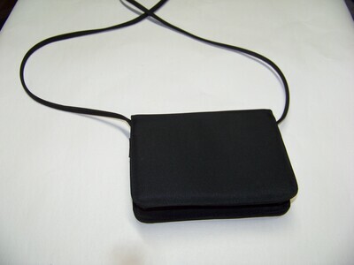 Vintage Black Nylon purse great small purse with snap closer and zip pocket on SALE with Free Shipping