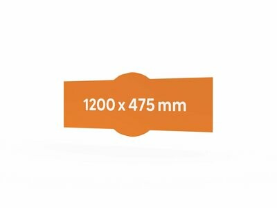 Werbeaufkleber, 1200 x 475 mm
