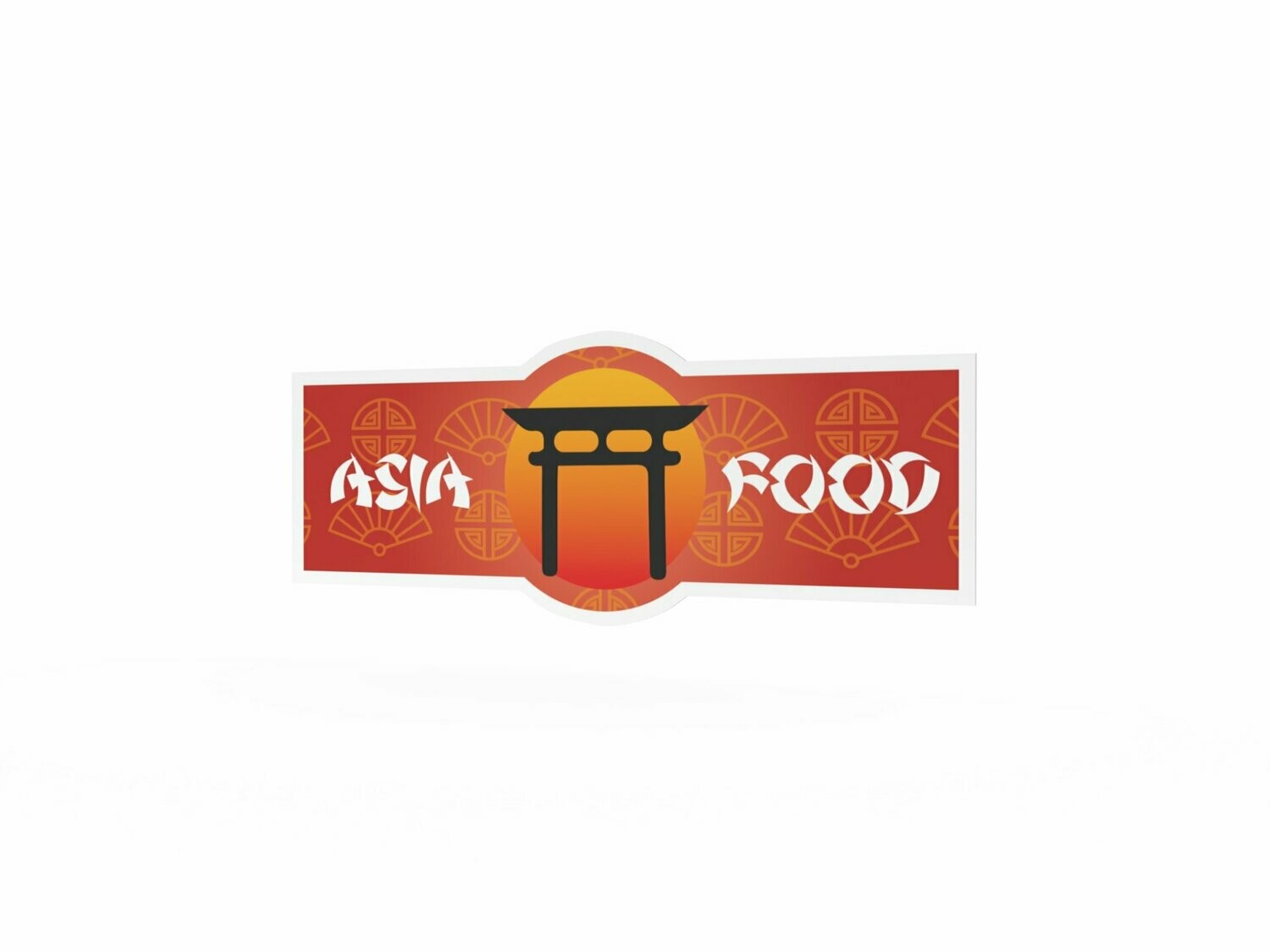 Werbeaufkleber, Asia Food, 1200 x 475 mm