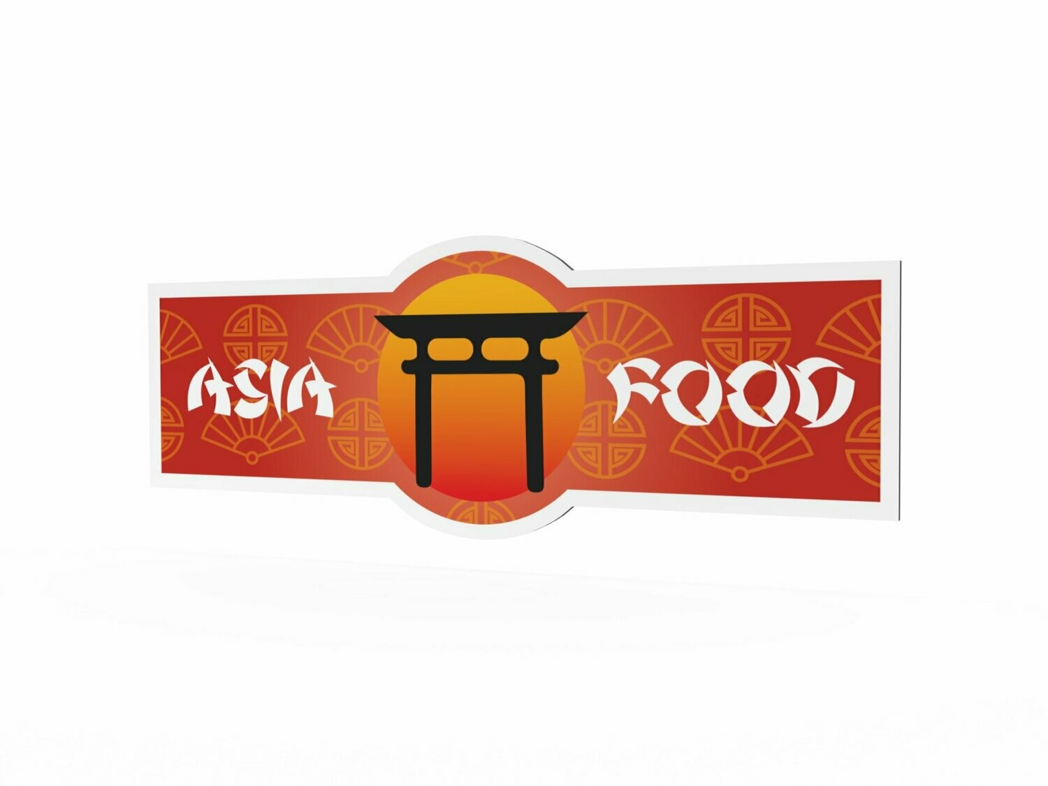 Werbeschild, Asia Food, 1600 x 600 mm