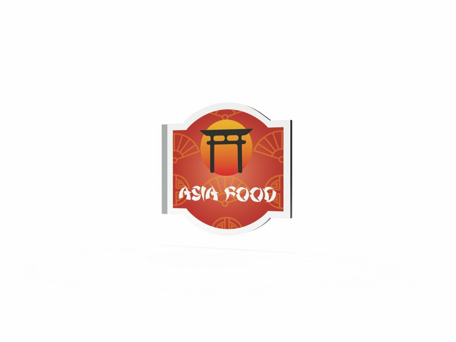 Werbeausleger, Asia Food, 630 x 600 mm