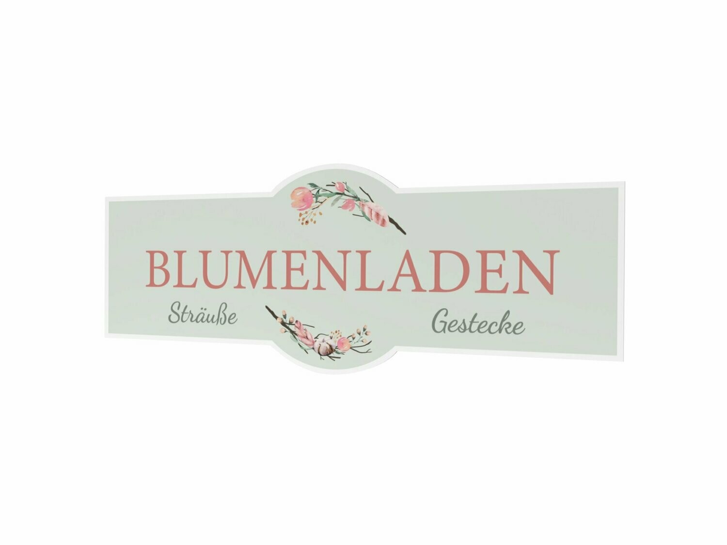 Werbeaufkleber, Blumenladen, 1600 x 600 mm