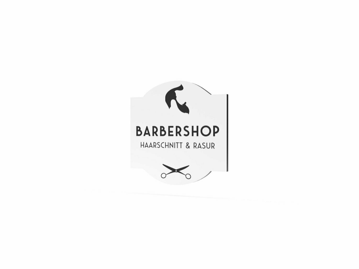 Werbeschild, Barbershop, 600 x 600 mm