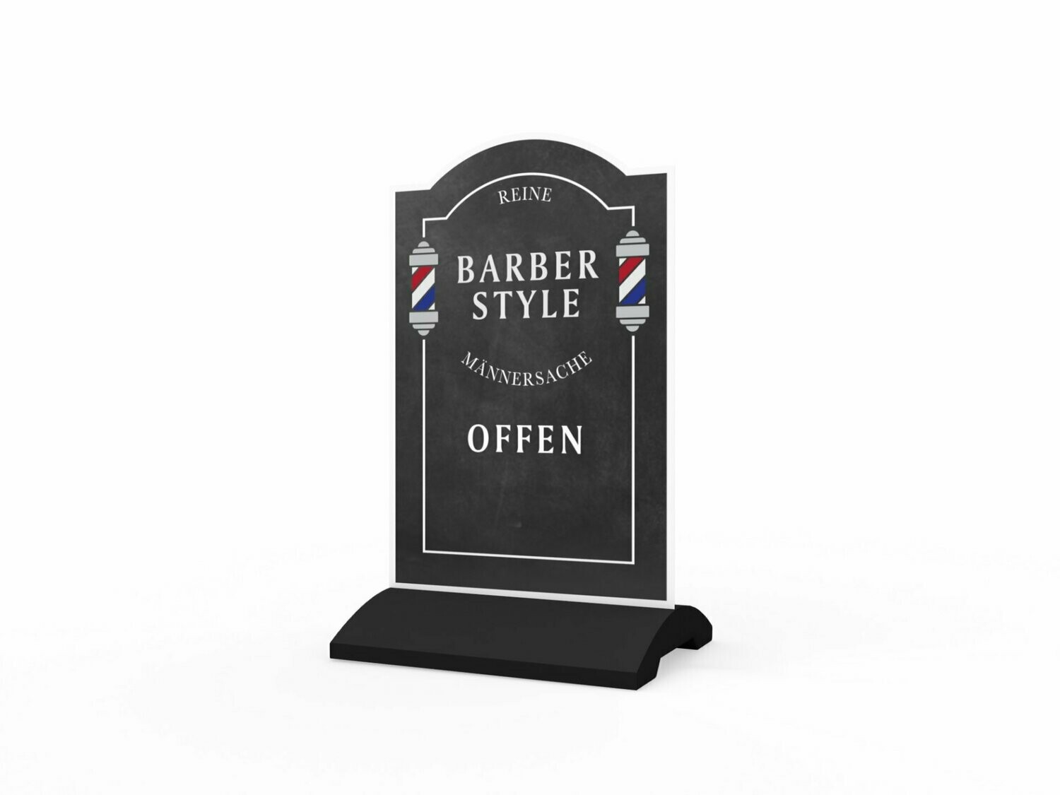 Werbeaufsteller, Barberstyle, 600 x 1150 mm
