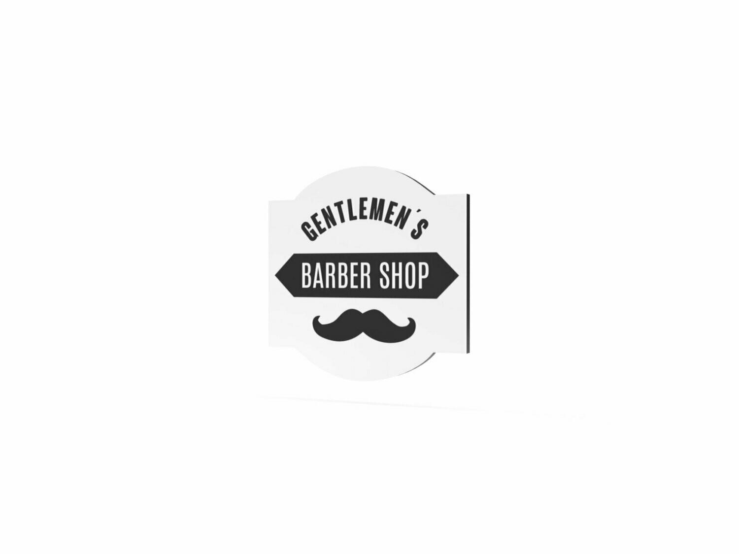 Werbeschild, Barbershop, 600 x 600 mm