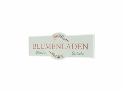 Werbeaufkleber, Blumenladen, 1200 x 475 mm