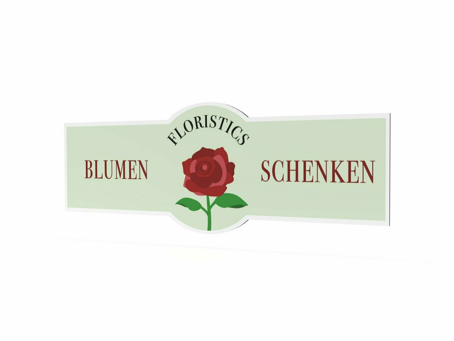Werbeschild, Blumen Schenken, 1600 x 600 mm