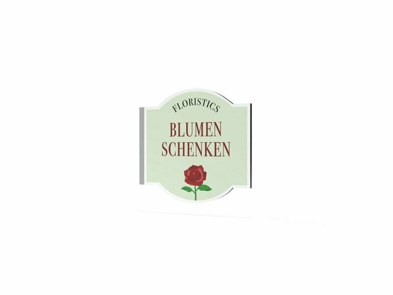 Werbeausleger, Blumen Schenken, 630 x 600 mm