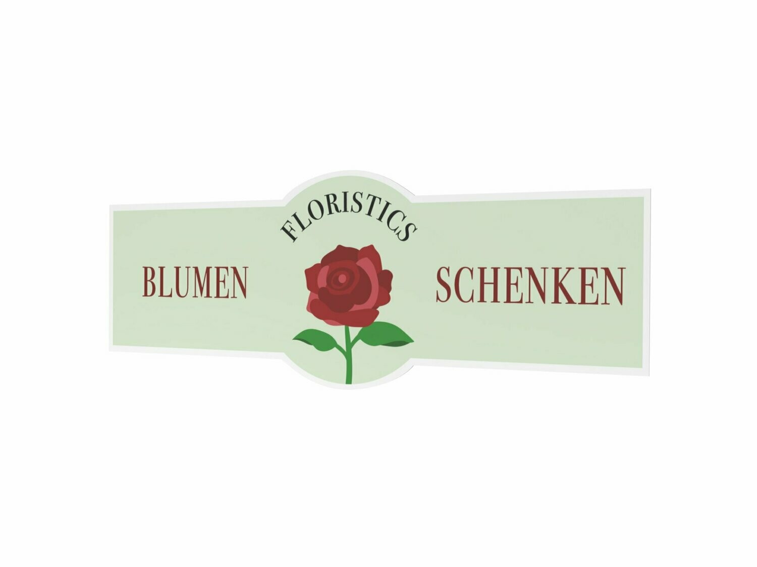 Werbeaufkleber, Blumen Schenken, 1600 x 600 mm