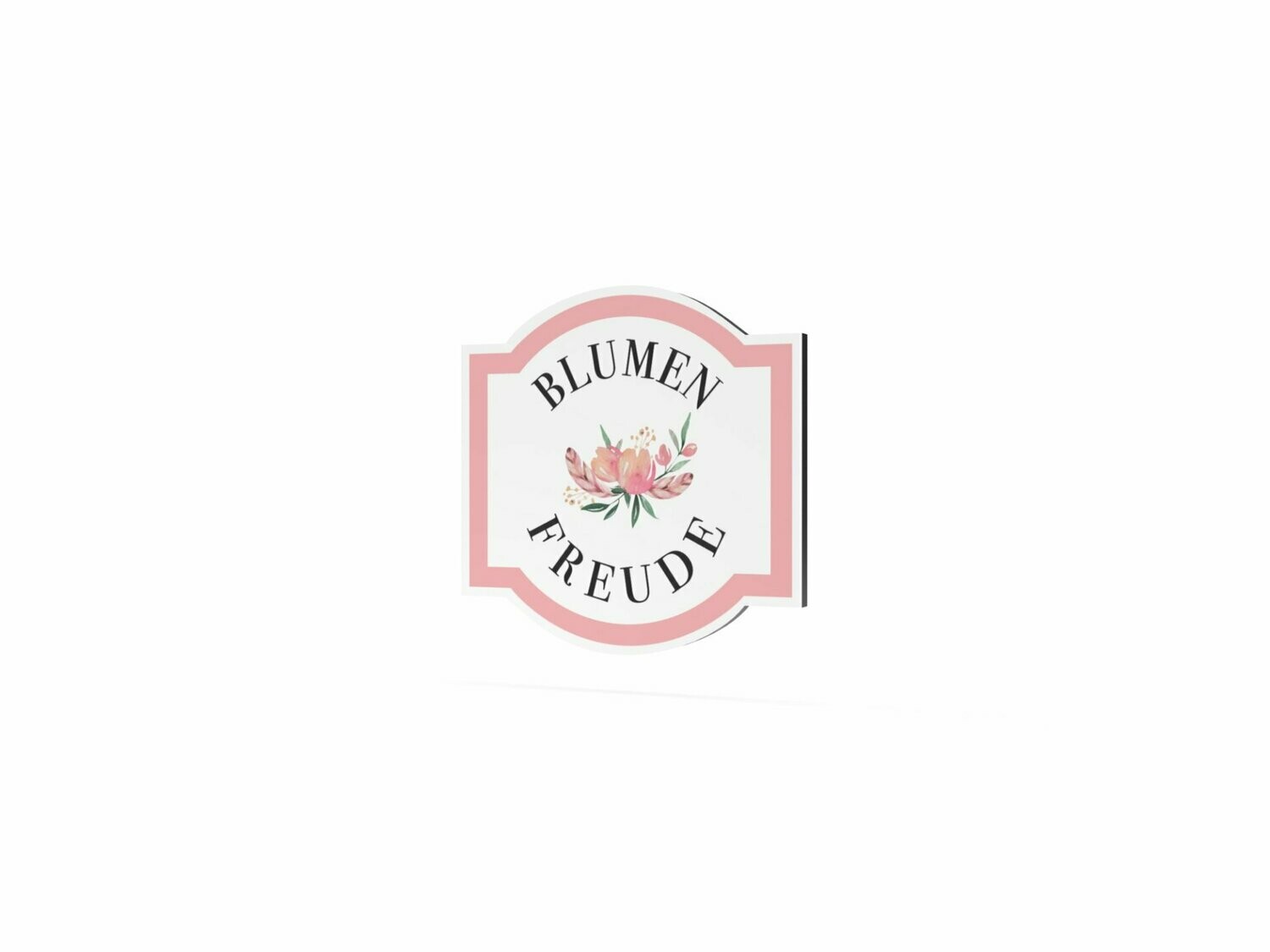 Werbeschild, Blumen Freude, 600 x 600 mm