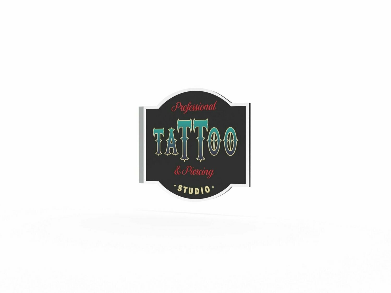 Werbeausleger, Tattoo Studio, 630 x 600 mm