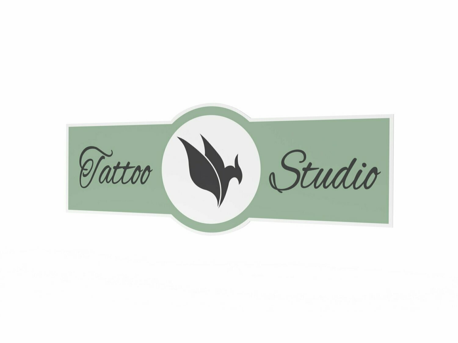 Werbeaufkleber, Tattoo Studio, 1600 x 600 mm