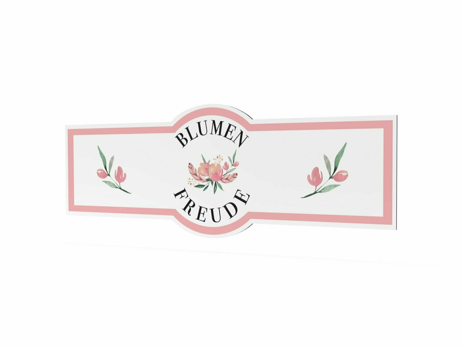 Werbeschild, Blumen Freude, 1600 x 600 mm
