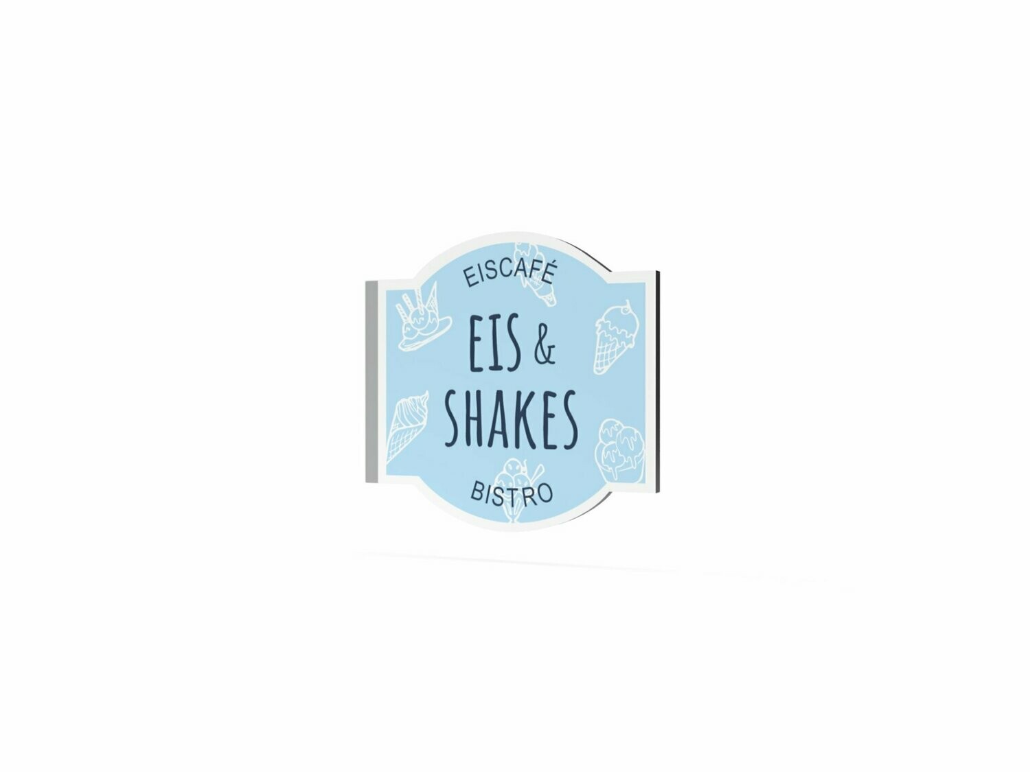Werbeausleger, Eis & Shakes, 630 x 600 mm