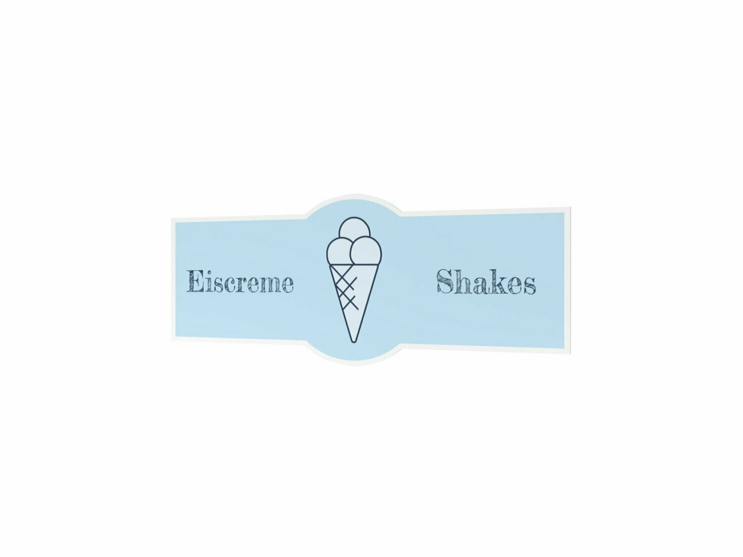 Werbeaufkleber, Eiscreme & Shakes, 1200 x 475 mm