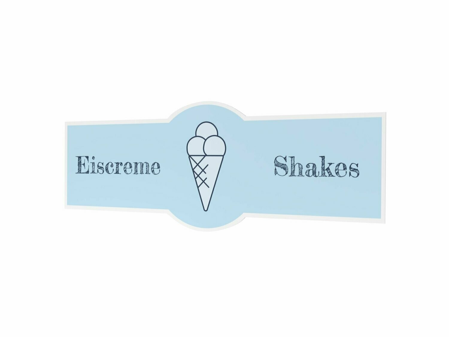 Werbeaufkleber, Eiscreme & Shakes, 1600 x 600 mm