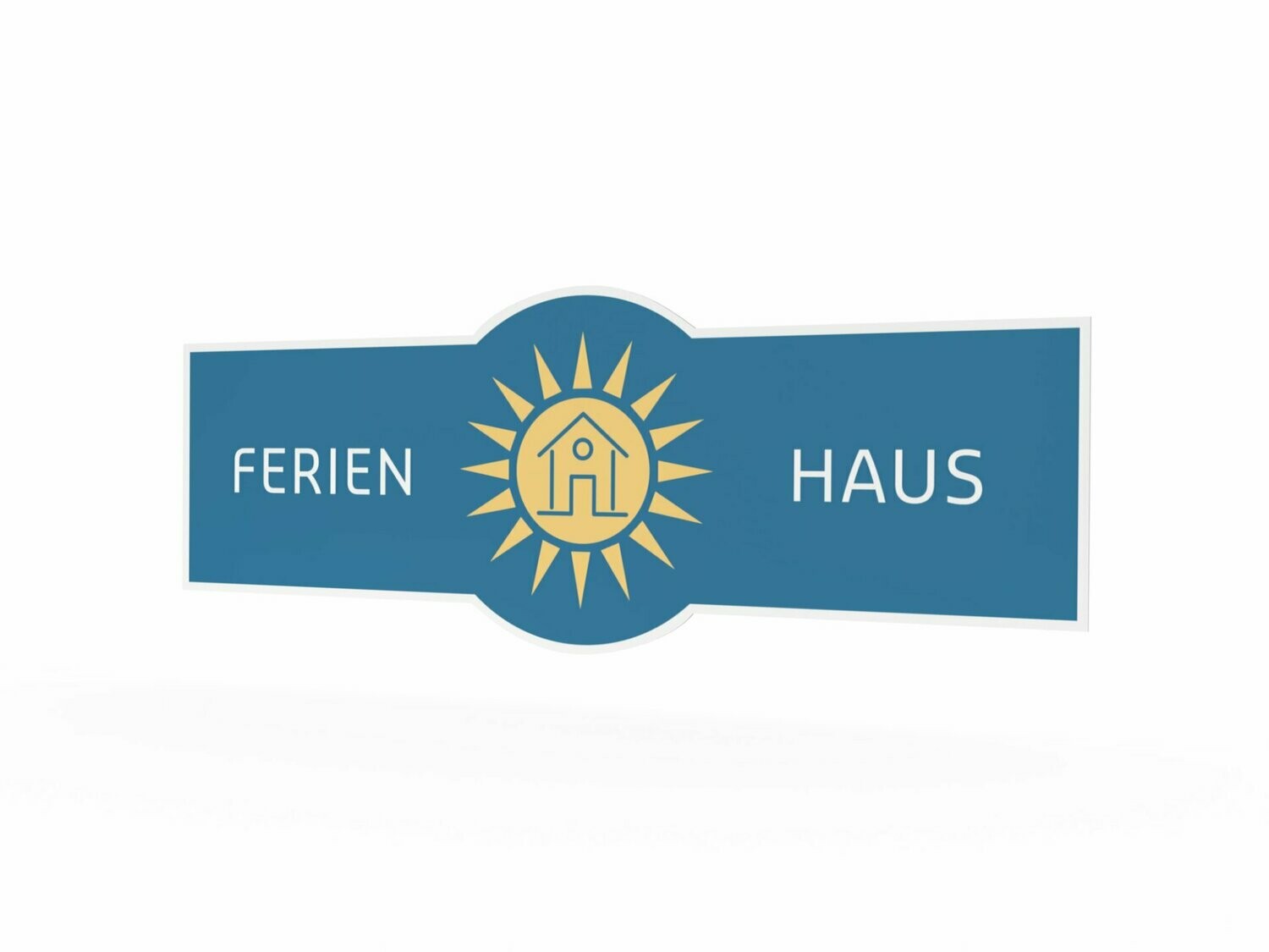 Werbeaufkleber, Ferienhaus, 1600 x 600 mm
