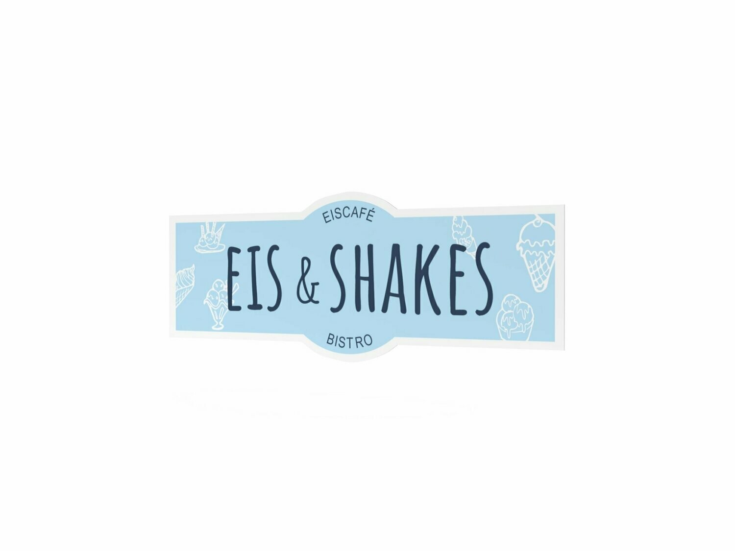 Werbeaufkleber, Eis & Shakes, 1200 x 475 mm
