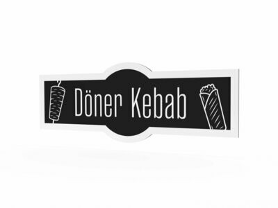 Werbeschild, Döner Kebab, 1600 x 600 mm Werbeschild, Döner Kebab, 1600 x 600 mm