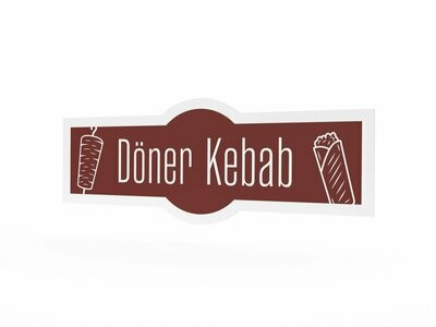 Werbeaufkleber, Döner Kebab, 1600 x 600 mm