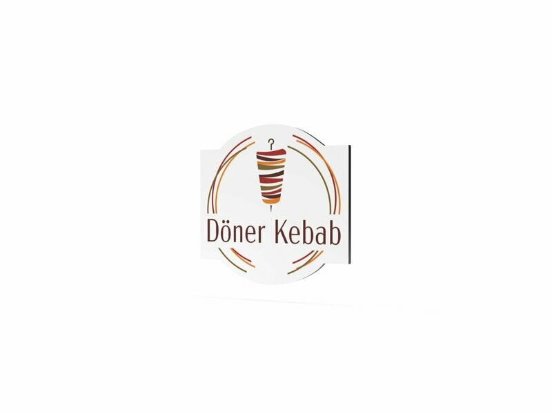 Werbeschild, Döner Kebab, 600 x 600 mm