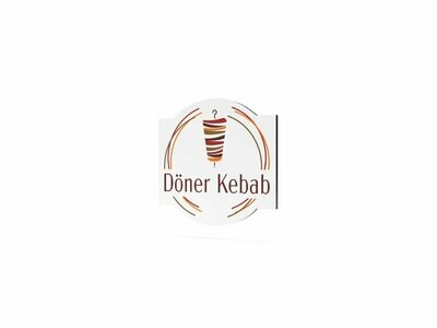 Werbeschild, Döner Kebab, 600 x 600 mm Werbeschild, Döner Kebab, 600 x 600 mm