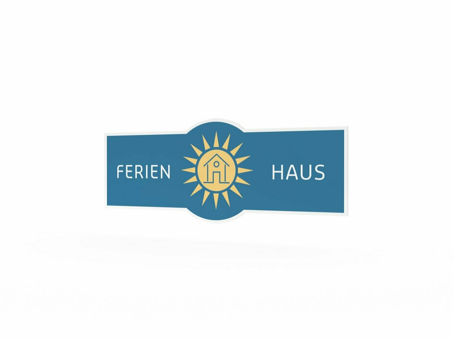 Werbeaufkleber, Ferienhaus, 1200 x 475 mm