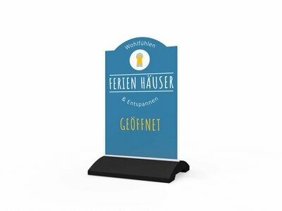 Werbeaufsteller, Ferienhäuser, 600 x 1150 mm Werbeaufsteller, Ferienhäuser, 600 x 1150 mm