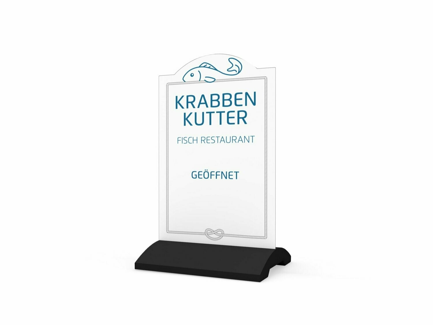 Werbeaufsteller, Krabbenkutter, 600 x 1150 mm