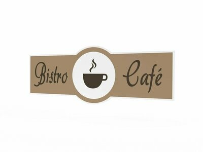 Werbeaufkleber, Bistro Café, 1600 x 600 mm Werbeaufkleber, Bistro Café, 1600 x 600 mm
