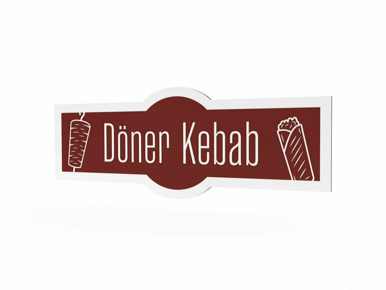 Werbeschild, Döner Kebab, 1600 x 600 mm