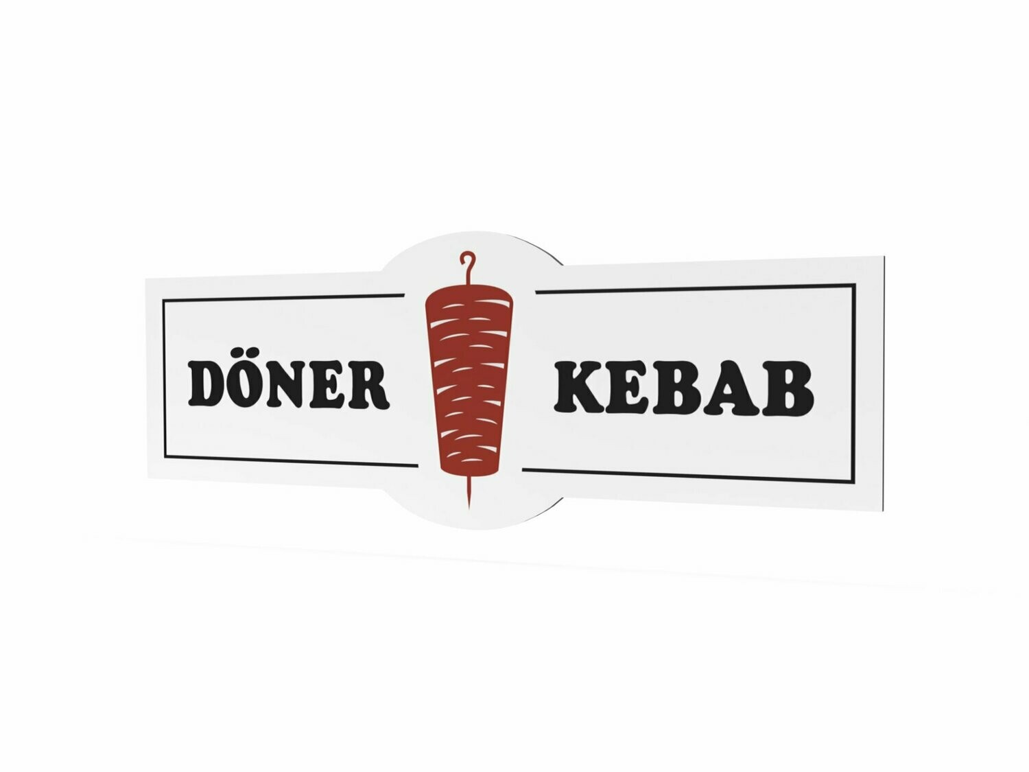 Werbeschild, Döner Kebab, 1600 x 600 mm